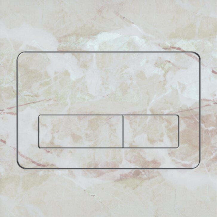 Flächenbündig befliesbare Drückerplatte / Spülarmatur für Geberit Delta, Geberit Sigma & Tece (VERTIKAL)