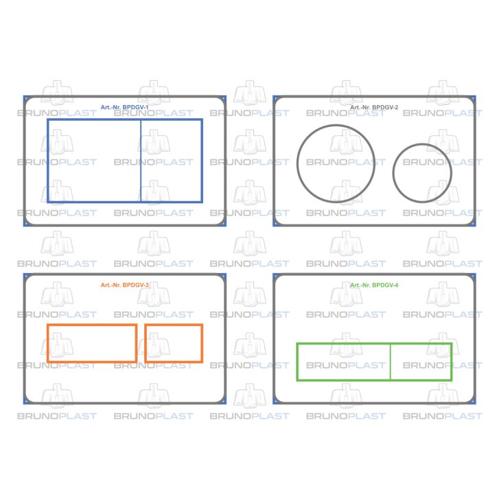 Flächenbündig befliesbare Drückerplatte / Spülarmatur für Geberit Delta, Geberit Sigma & Tece (VERTIKAL)