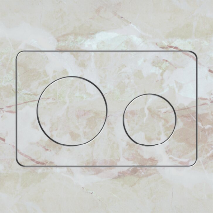 Flächenbündig befliesbare Drückerplatte / Spülarmatur für Geberit Delta, Geberit Sigma & Tece (VERTIKAL)