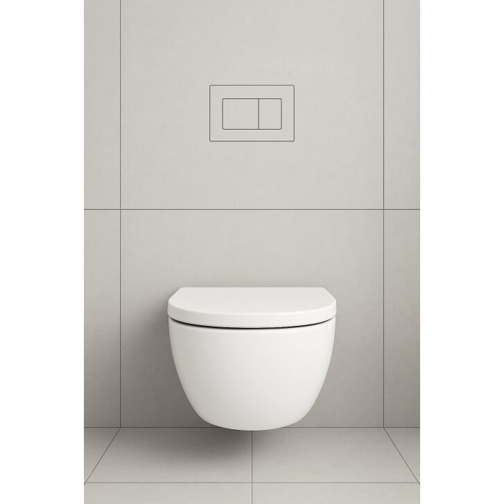 Flächenbündig befliesbare Drückerplatte / Spülarmatur für Geberit Delta, Geberit Sigma & Tece (VERTIKAL)