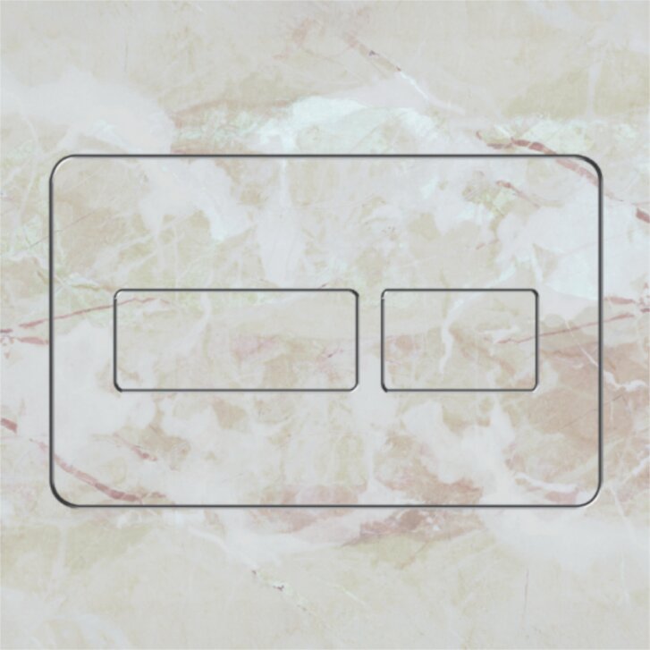 Flächenbündig befliesbare Drückerplatte / Spülarmatur für Geberit Delta, Geberit Sigma & Tece (VERTIKAL)