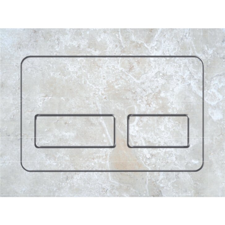 Flächenbündig befliesbare Drückerplatte / Spülarmatur für Geberit Delta, Geberit Sigma & Tece (HORIZONTAL)