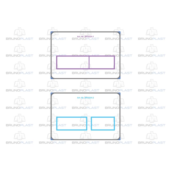 Flächenbündig befliesbare Drückerplatte / Spülarmatur für Geberit Delta, Geberit Sigma & Tece (HORIZONTAL)