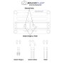 Flächenbündig befliesbare Drückerplatte / Spülarmatur für Geberit Delta, Geberit Sigma & Tece (HORIZONTAL)