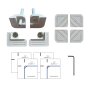 Flächenbündiges Revisionsklappen-Set zum Befliesen bis 400 x 500 mm -  für Fliesen & Platten